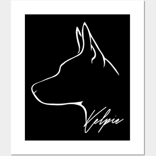Proud Australian Kelpie profile dog lover gift Posters and Art